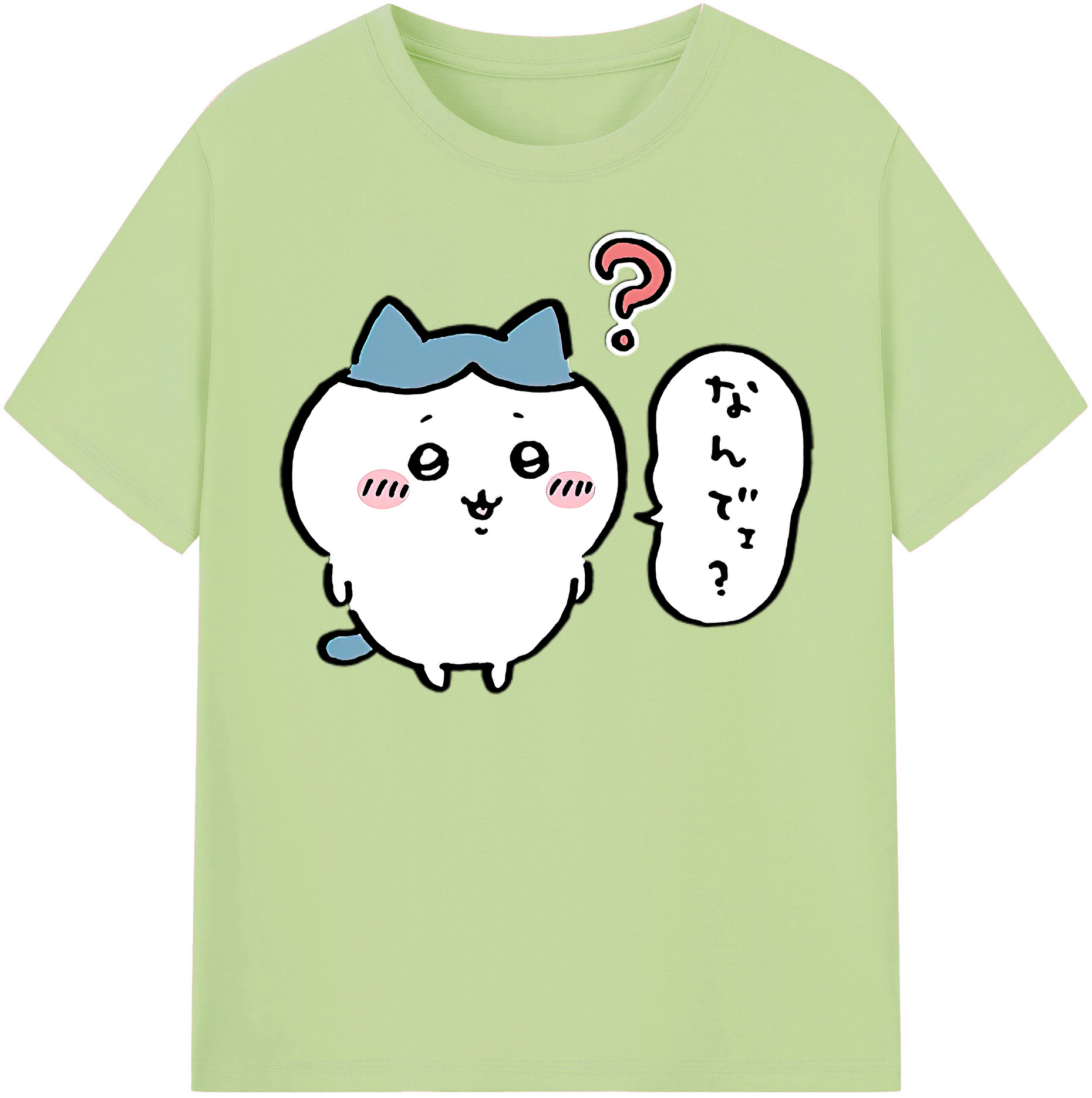 （画像用） ちいかわ ハチワレ Chii-kawa hachiware 綿100％半袖Tシャツ（フロントプリント）